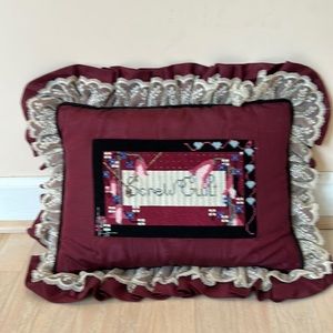 Hand needlepointed pillow